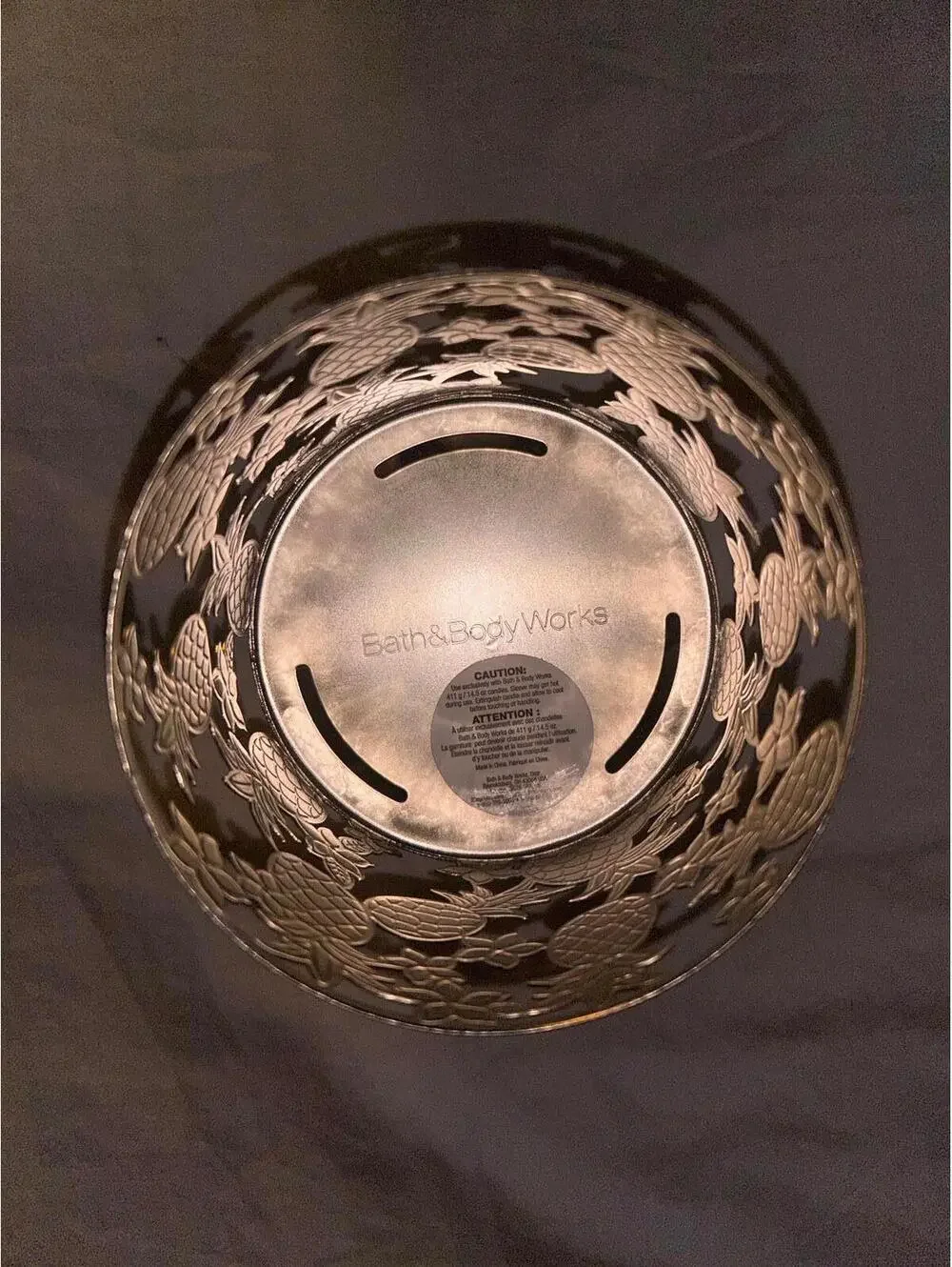 Bath & Body Works Pineapple & Plumeria 3 Wick Candle Holder